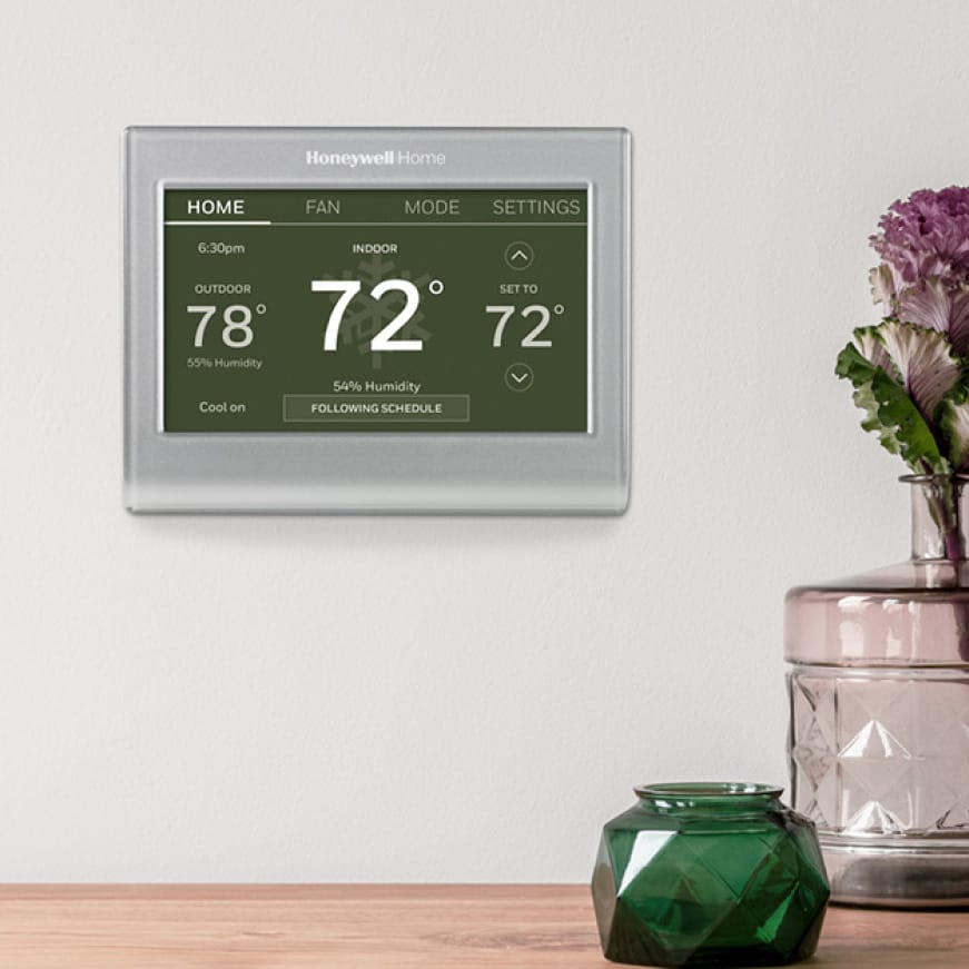 Honeywell Home Wi-Fi Smart Color 7-Day Programmable Smart Thermostat with  Color-Changing Touchscreen Display RTH9585WF - The Home Depot