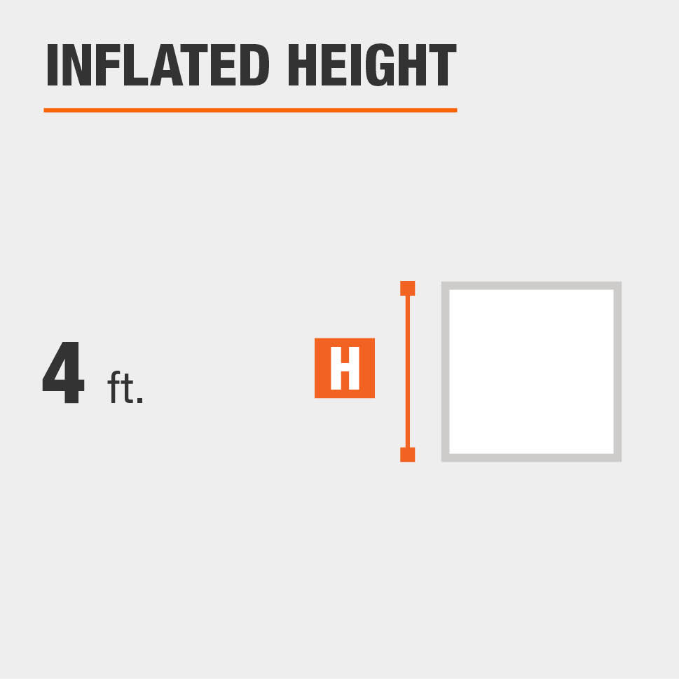 Home Accents Holiday 4 Ft Airblown Inflatable Hangin On Reindeer 39850 The Home Depot