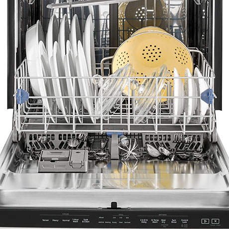 dishwasher on