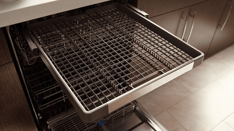 whirlpool dishwasher top rack