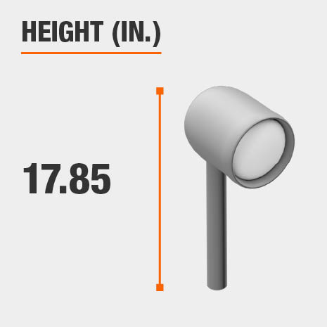 This light's height is 17.85 inches.