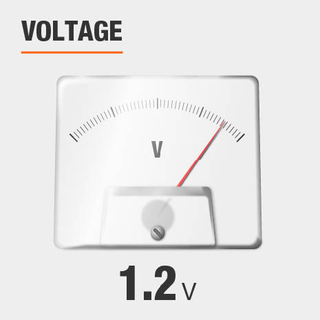 This light has a voltage of 1.2v.