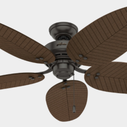 Hunter Echo Bluff 42 In Led Indoor Brushed Nickel Flush Mount