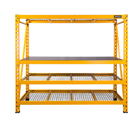 Dewalt 72 In H X 77 W 24 D 4 Shelf Steel Laminate By Setting The Laminate Shelf To Workbench Height You Can Create An All In