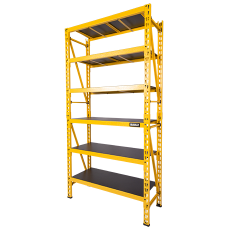 Dewalt 48 In H X 50 W 18 D 3 Shelf Steel Laminate Stacking Two Dxst4500 Racks Together Gives You Six Shelves And 94 In Of Vertical