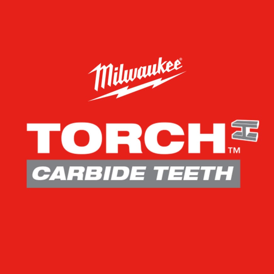 THE TORCH™ with Carbide Teeth Sawzall Blade delivers 50X Life vs. Standard Bi-Metal Blades THE TORCH™ with Carbide Teeth Sawzall Blade delivers 50X Life vs. Standard Bi-Metal Blades