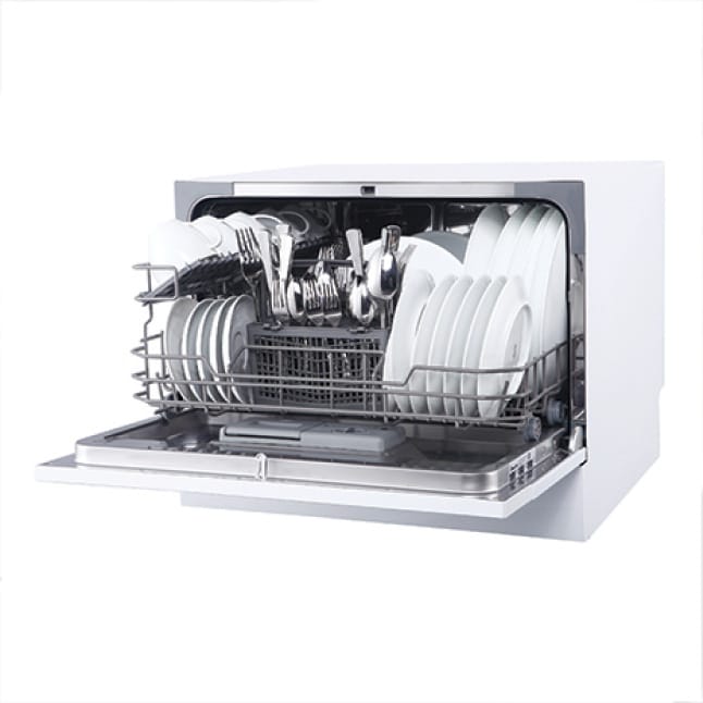 small glass dishwasher