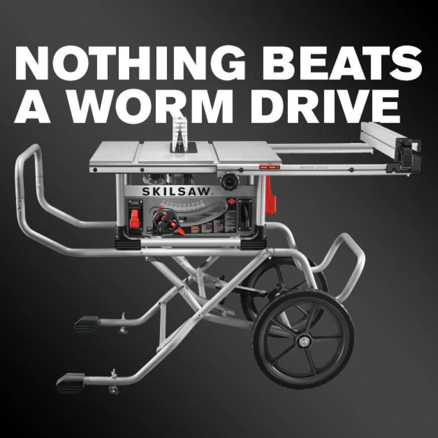 SKILSAW 10 in. HeavyDuty Worm Drive Table Saw 15 Amp Corded Electric