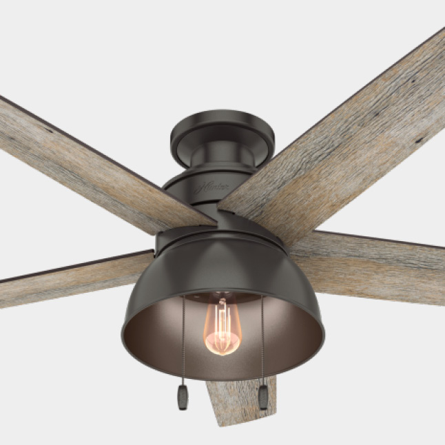 Hunter Mill Valley 52 In Led Indoor Outdoor Barn Red Ceiling Fan