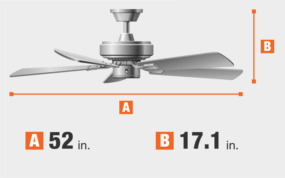 Home Decorators Collection Caldwell 52 in. LED Brushed Nickel Ceiling