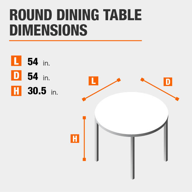 Dining Round Table Standard Dimensions : Proper Dining Room Table