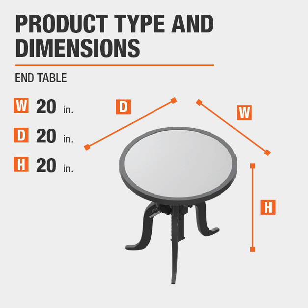 Home Decorators Collection Industrial 20 in. Natural Reclaimed Round