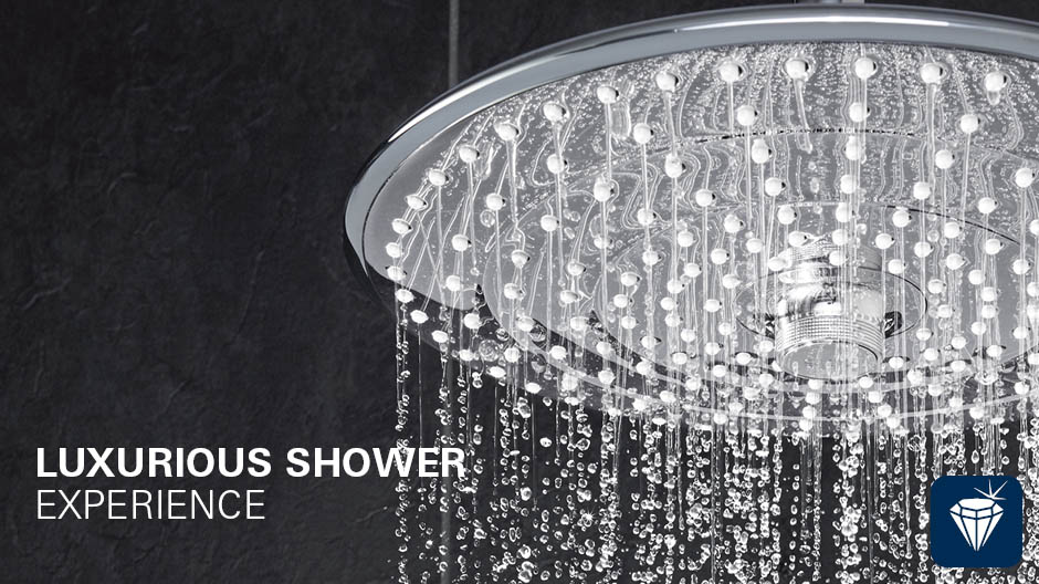 GROHE Vitalio Joy Rain 3Spray 10 in. Fixed Shower Head in Chrome