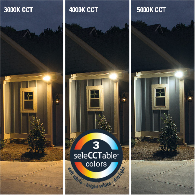 Halo Bronze Outdoor Integrated LED Flood Light with Selectable Color