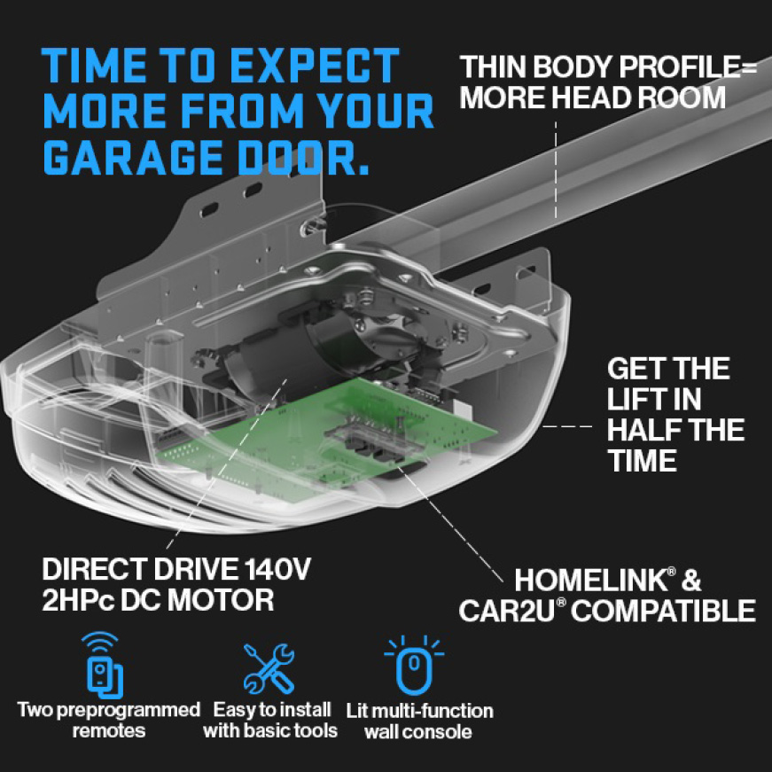 Genie MachForce 2 HPc Premium Garage Door Opener - 304603823 Genie Machforce Screw Drive Garage Door Opener Strength AnD Durability  7 2020