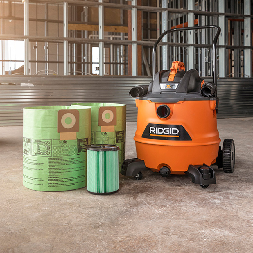 RIDGID OSHA Compatible Kit with HEPA Level Filtration and Cyclonic Dust