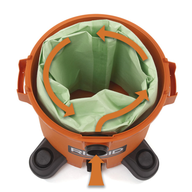 RIDGID OSHA Compatible Kit with HEPA Level Filtration and Cyclonic Dust