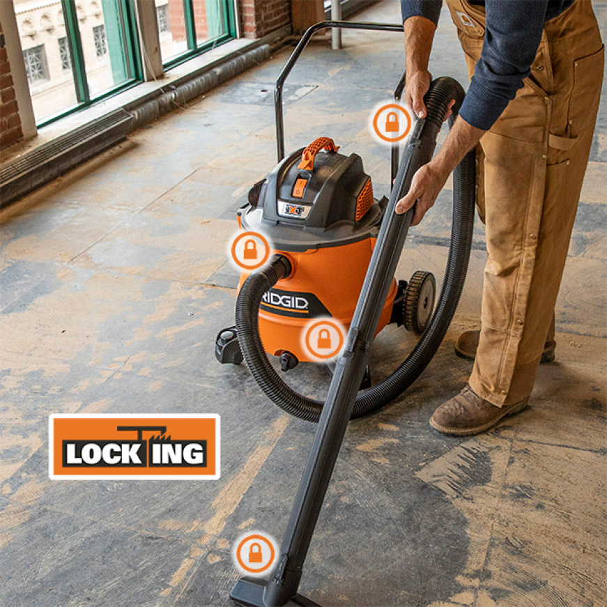 RIDGID 17/8 in. x 10 ft. ProGrade Locking Vacuum Hose Kit for RIDGID