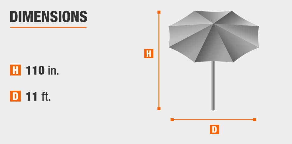 hampton bay 11 ft aluminum cantilever solar led offset outdoor patio umbrella in putty tan umbrella diagram