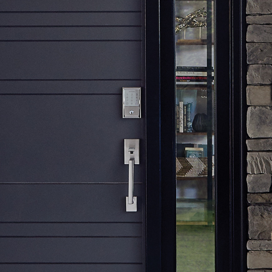 Schlage Camelot Encode Smart Wifi Door Lock With Alarm In Satin