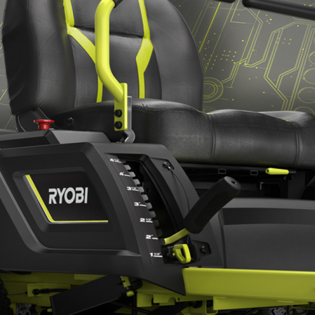 RYOBI 42 in. 75 Ah Battery Electric Riding Zero Turn Mower and Bagging KitRY48ZTR751A The