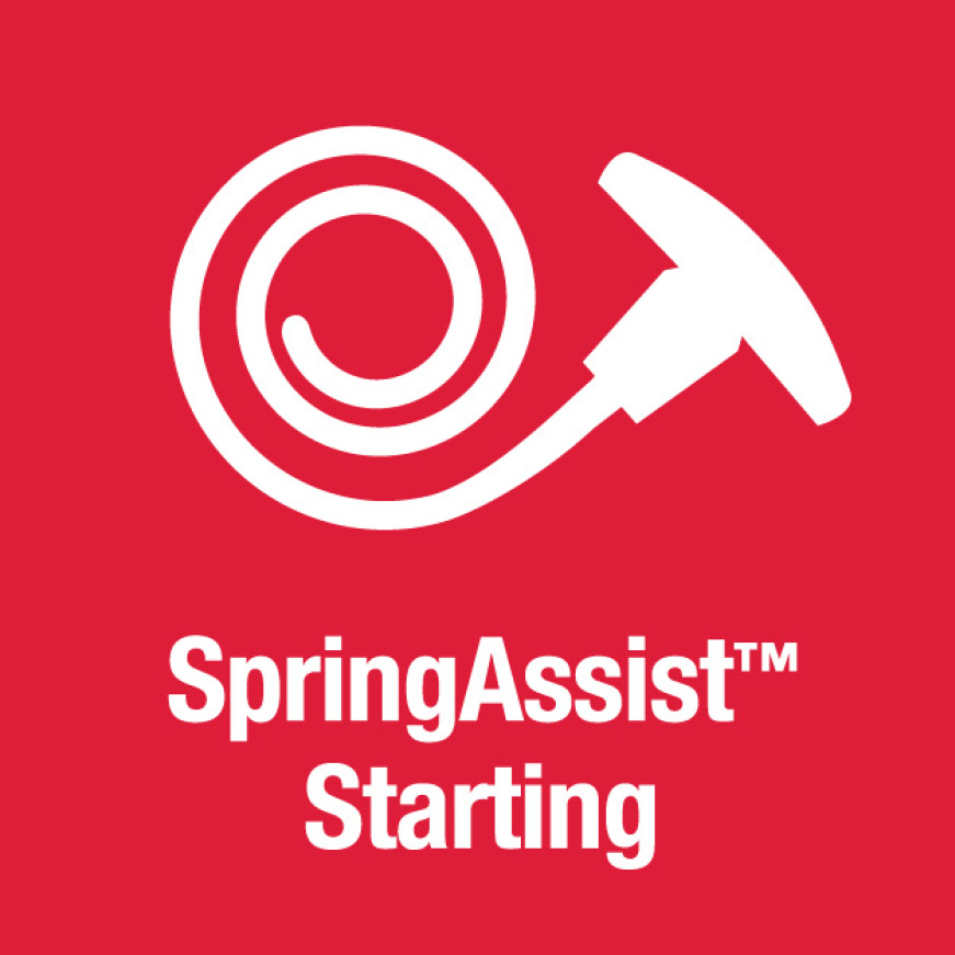Troy-Bilt has string trimmers, SpringAssist starting technology Troy-Bilt has string trimmers, SpringAssist starting technology