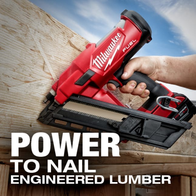 Delivering the power to sink full round head nails into dense engineered lumbers