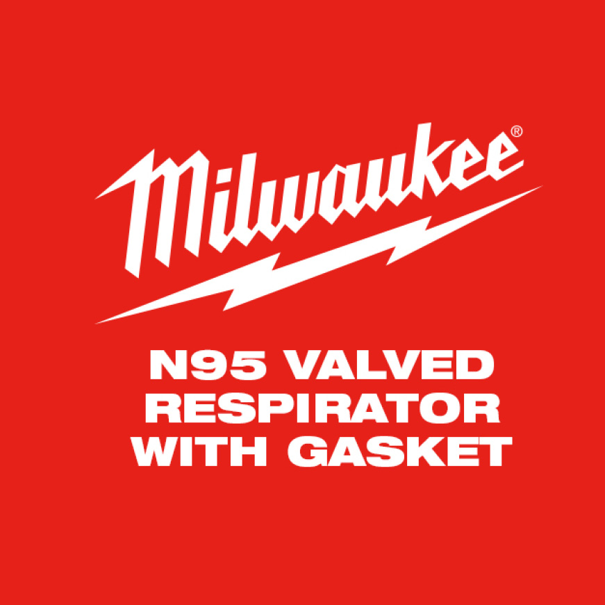 Milwaukee N95 Valved Respirator with Gasket Milwaukee N95 Valved Respirator with Gasket