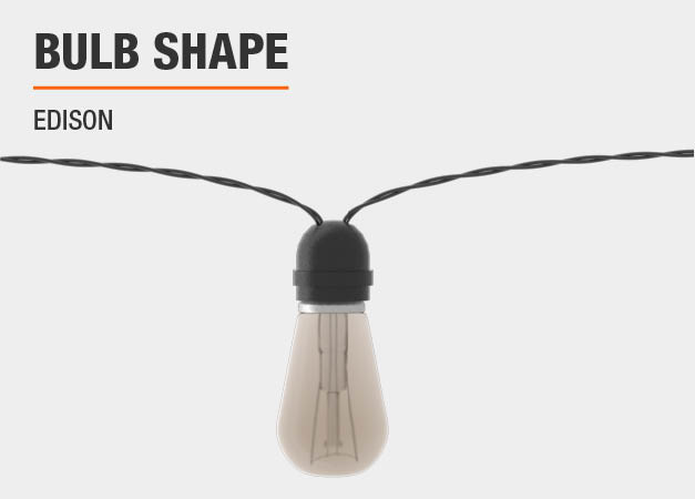 This string light has Edison-shaped lights.