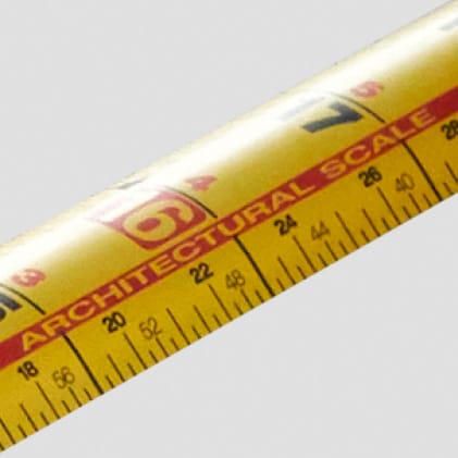 tape measure architectural scale blade wide ft reach