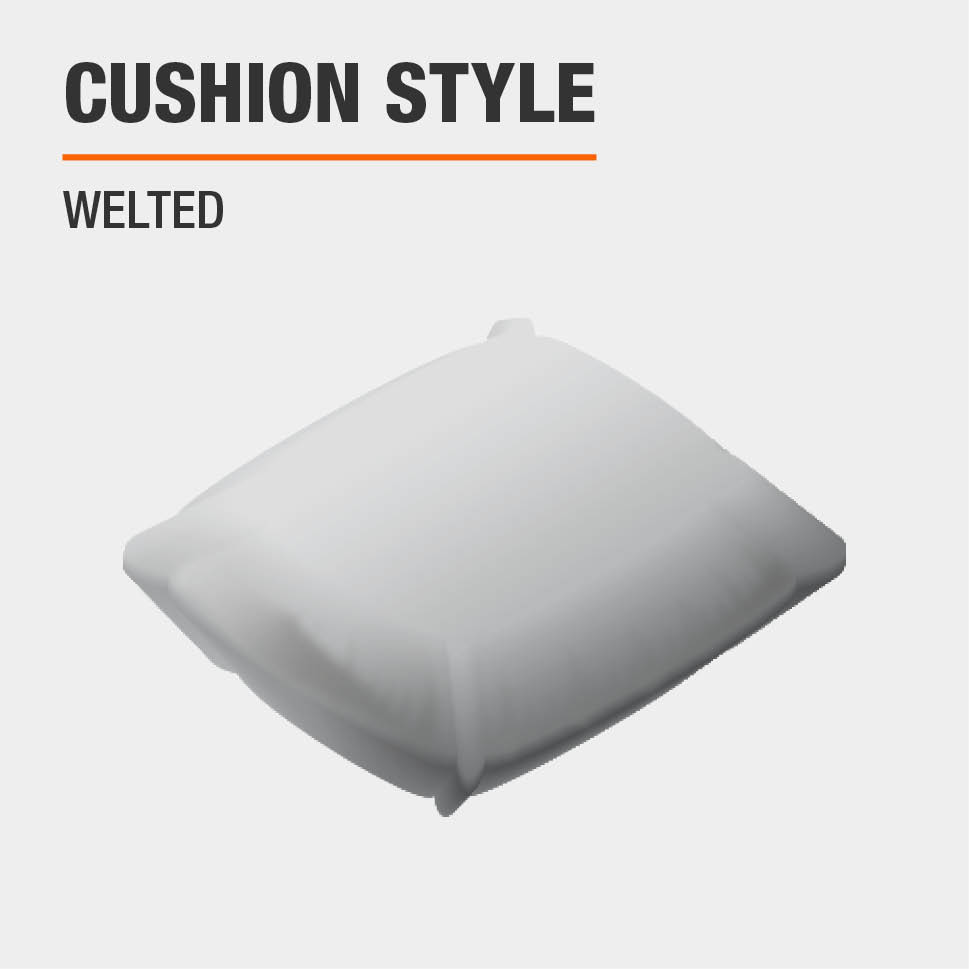Hampton Bay 21 in. x 24 in. CushionGuard Stone Gray Outdoor High Back