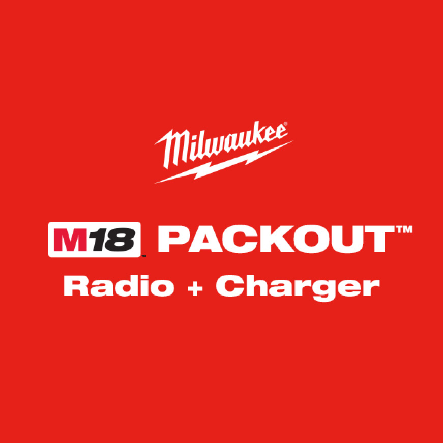 The M18(TM) PACKOUT(Tm) Radio + Charger is the most advanced radio built for the jobsite. The M18(TM) PACKOUT(Tm) Radio + Charger is the most advanced radio built for the jobsite.