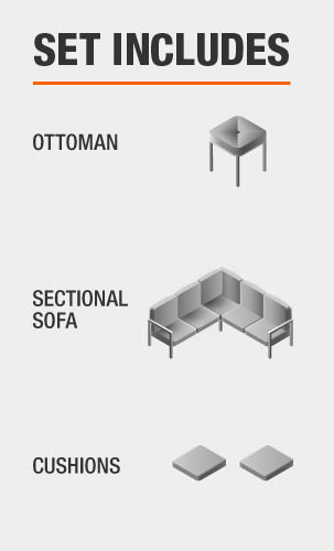 Hampton Bay Mill Valley 4 Piece Brown Wicker Outdoor Patio