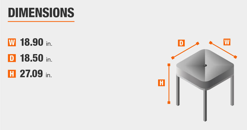 Hampton Bay Windsor Brown Wicker Outdoor Patio Ottoman with