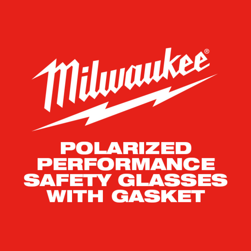 Milwaukee High Performance Safety Glasses with Tinted Lenses and Gasket
