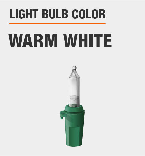 Light bulb color is warm white
