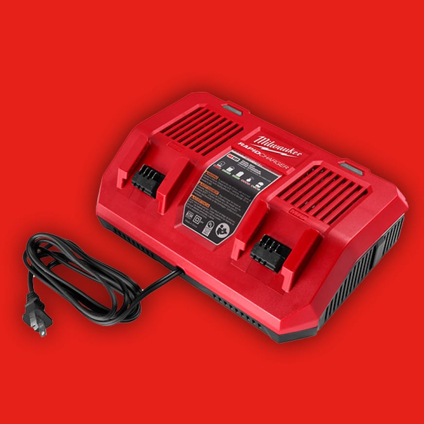 Milwaukee M18 18Volt LithiumIon Dual Bay Rapid Battery Charger4859