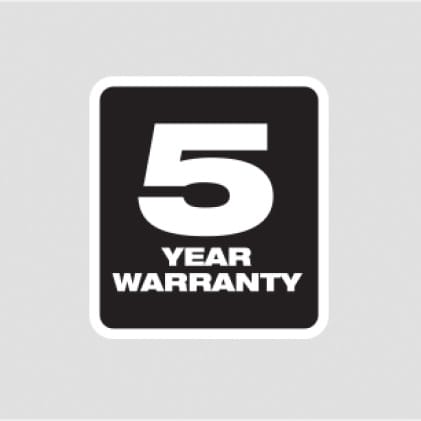 Five year Tool Warranty