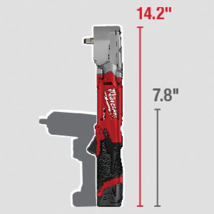 Long 14.1” body allows for more access in hard to reach spaces