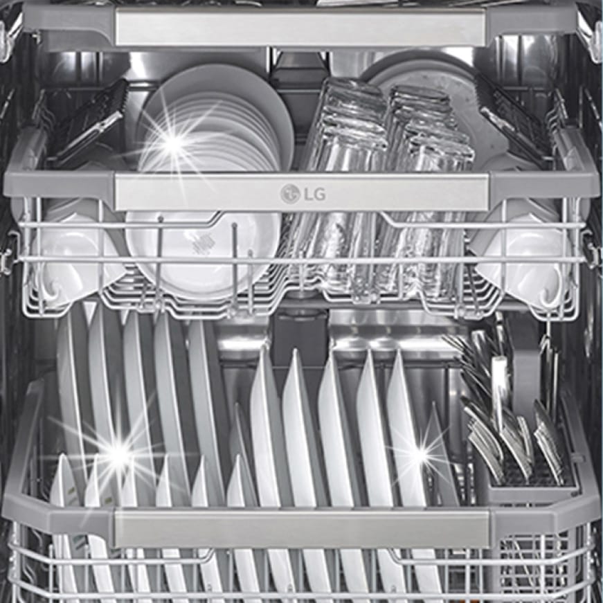 LG Electronics Top Control Smart Enabled Dishwasher in PrintProof Black Stainless Steel with