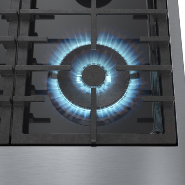 Bosch 30 in. Gas Cooktop in Stainless Steel with 4Burners Including 18,000 BTU BurnerRGM8058UC