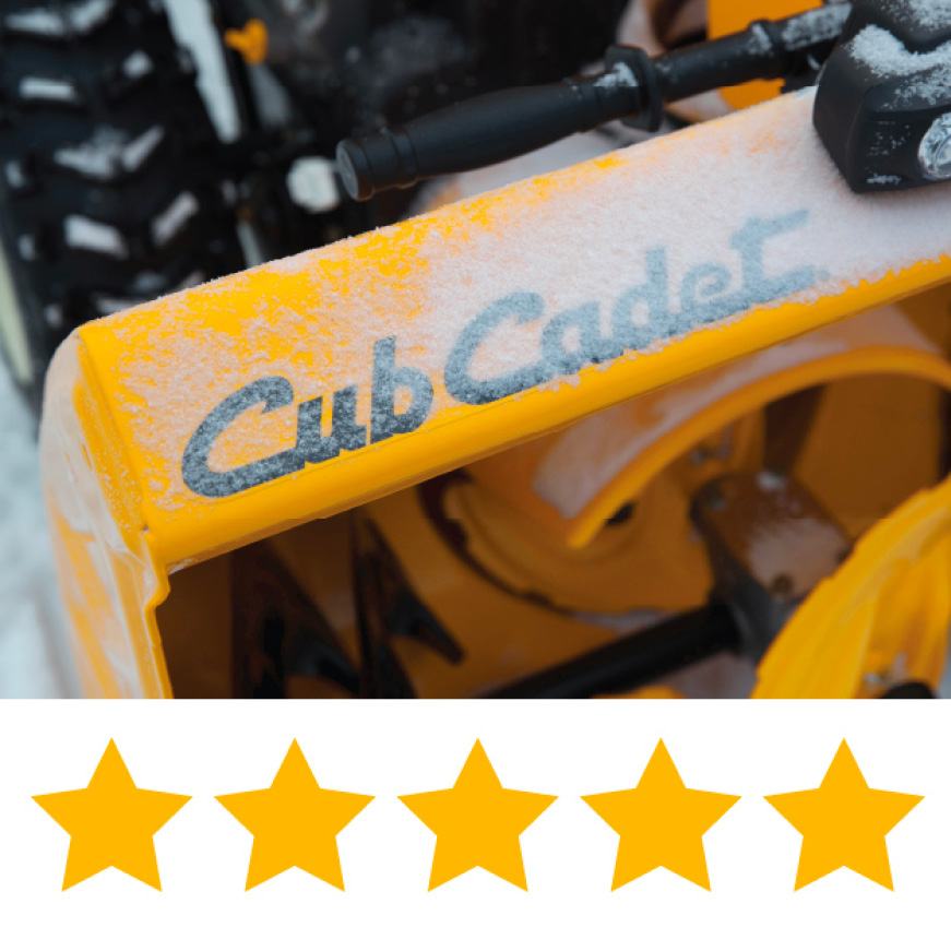 Cub Cadet two-stage snow blower, A+ snow throwing