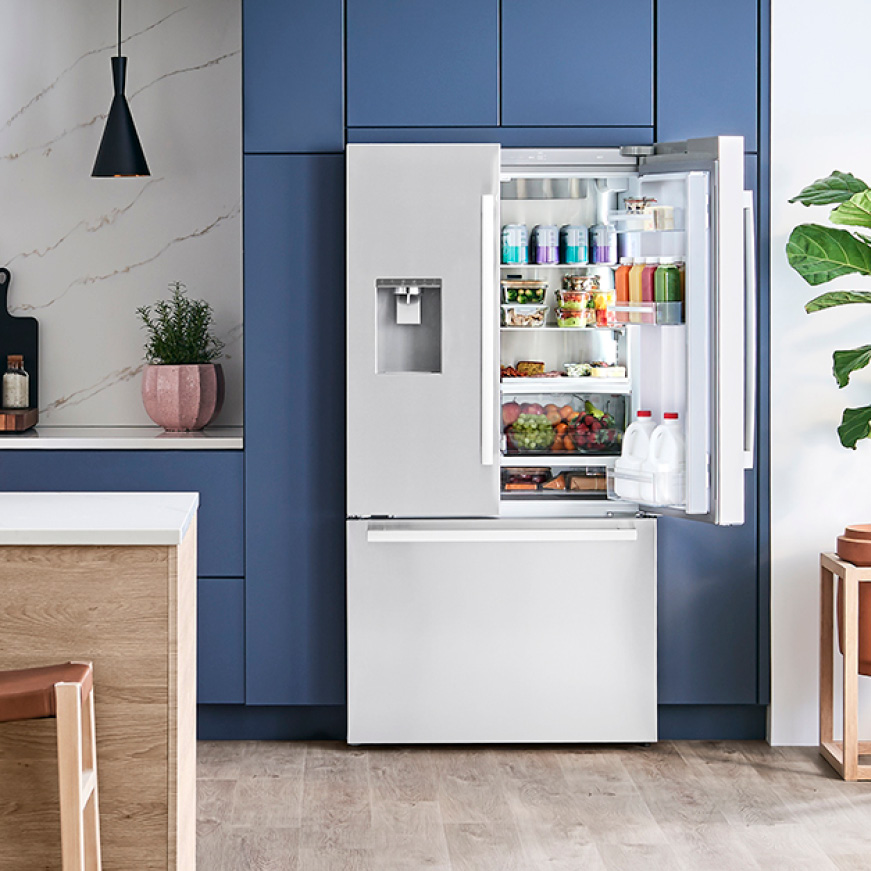 Bosch 500 series refrigerator with door open