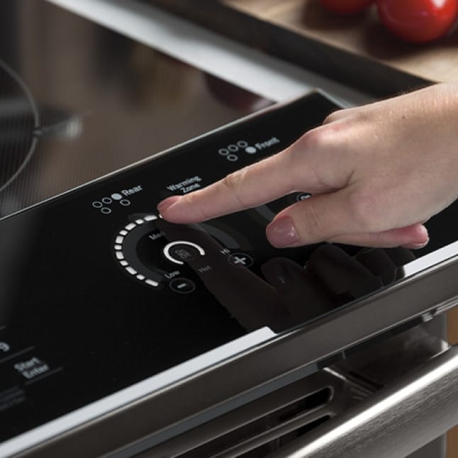 GE Profile 6.6 cu. ft. Slidein Double Oven Electric Range with Self