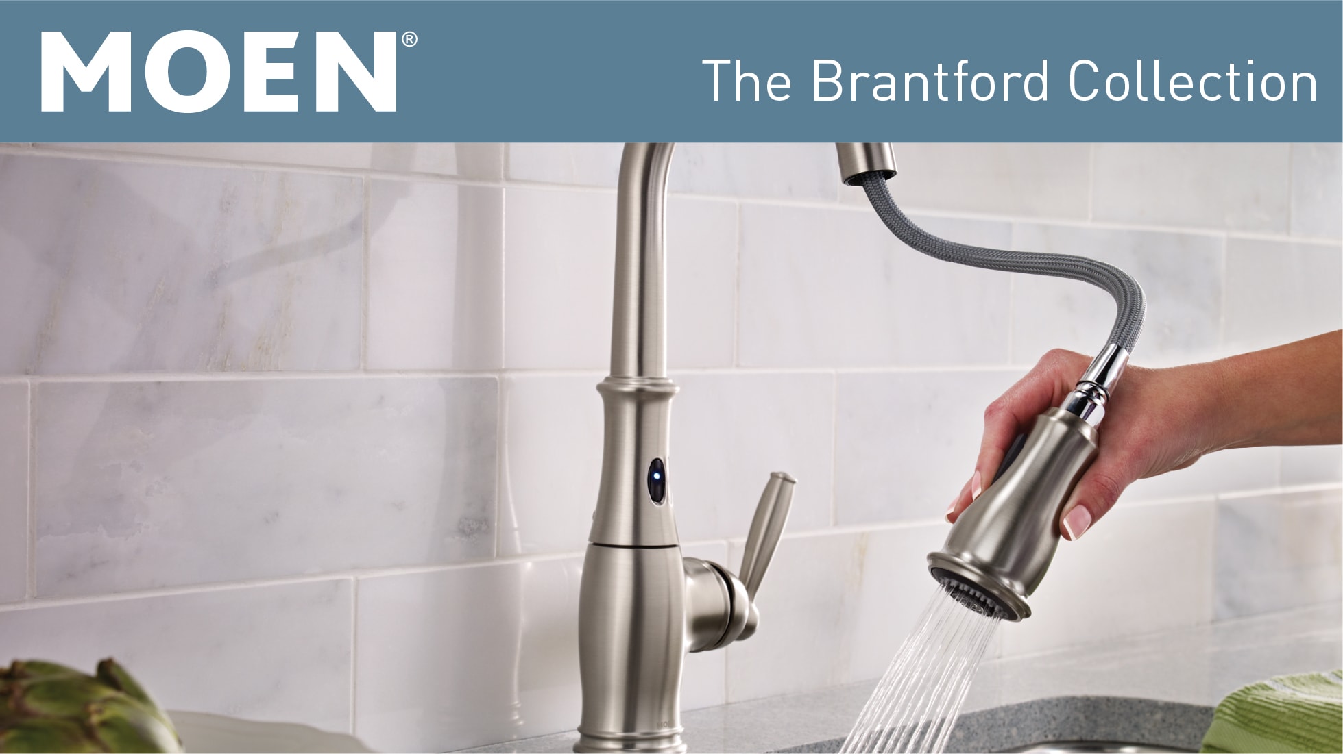 MOEN Brantford SingleHandle PullDown Sprayer Touchless Kitchen Faucet