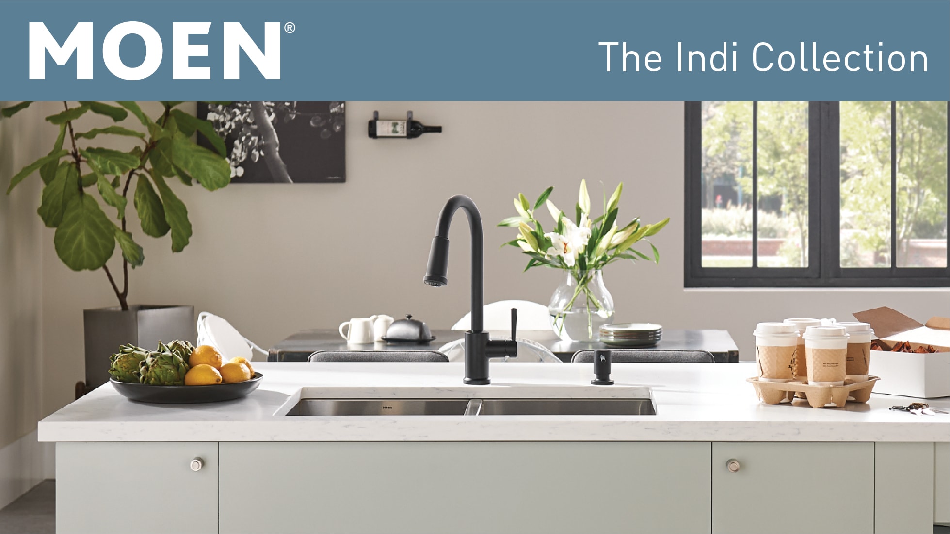 MOEN Indi SingleHandle PullDown Sprayer Kitchen Faucet with Reflex