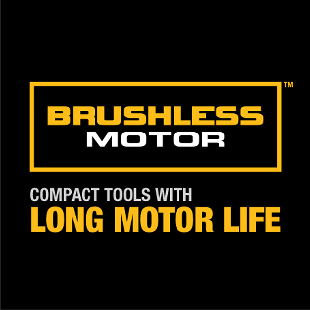 DEWALT brushless motor delivers up to 57% more run time over brushed.