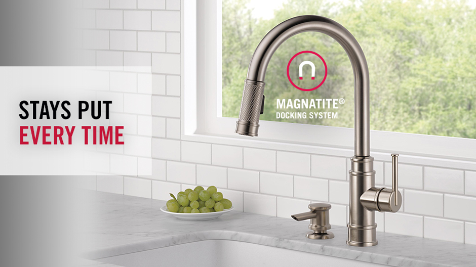Delta Allentown Single Handle Pull Down Sprayer Kitchen Faucet With Soap In Spotshield Stainless