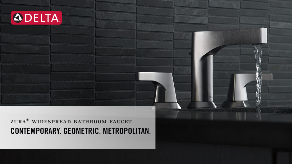 Delta Zura 8 in. Widespread 2Handle Bathroom Faucet with Metal Drain