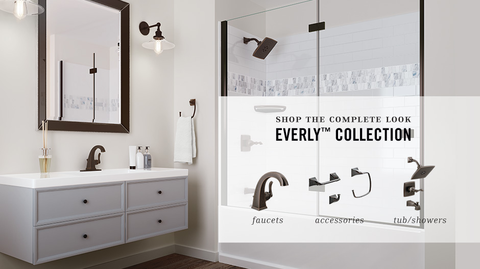 Delta Everly SingleHandle 3Spray Tub and Shower Faucet in